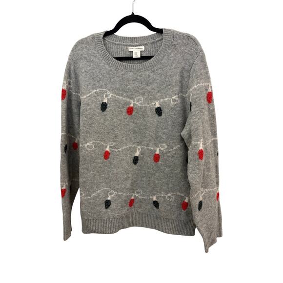 Cupcakes and Cashmere Holiday Pullover Sweater  XL Christmas Bulb Design Soft - Picture 1 of 9